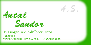 antal sandor business card